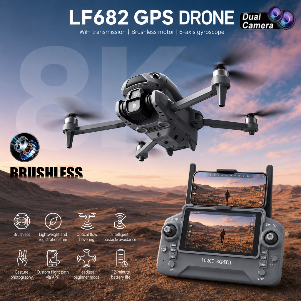Drone Camera Professional - New LF682 Drone 8K Dual Camera